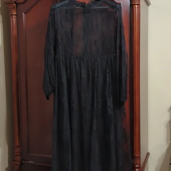 Dresses | Black Mesh Lace Maternity Maxi Dress Size Xl | Poshmark